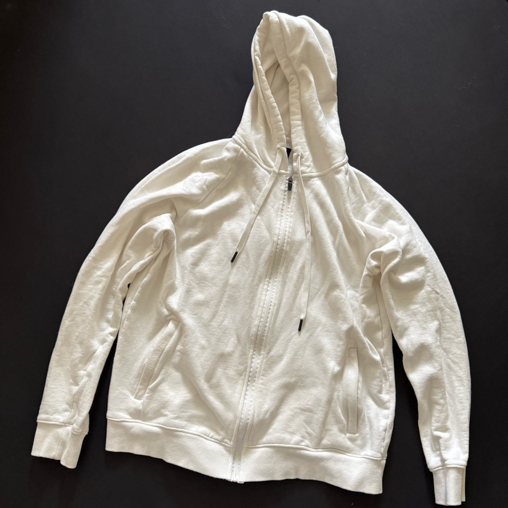 Grand Running Club White Hooded Full Zip Sweatshirt/L